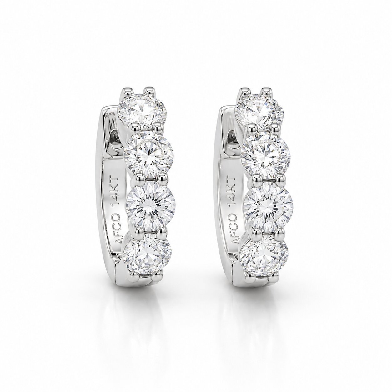 View 14 Kt  Diamond Earrings