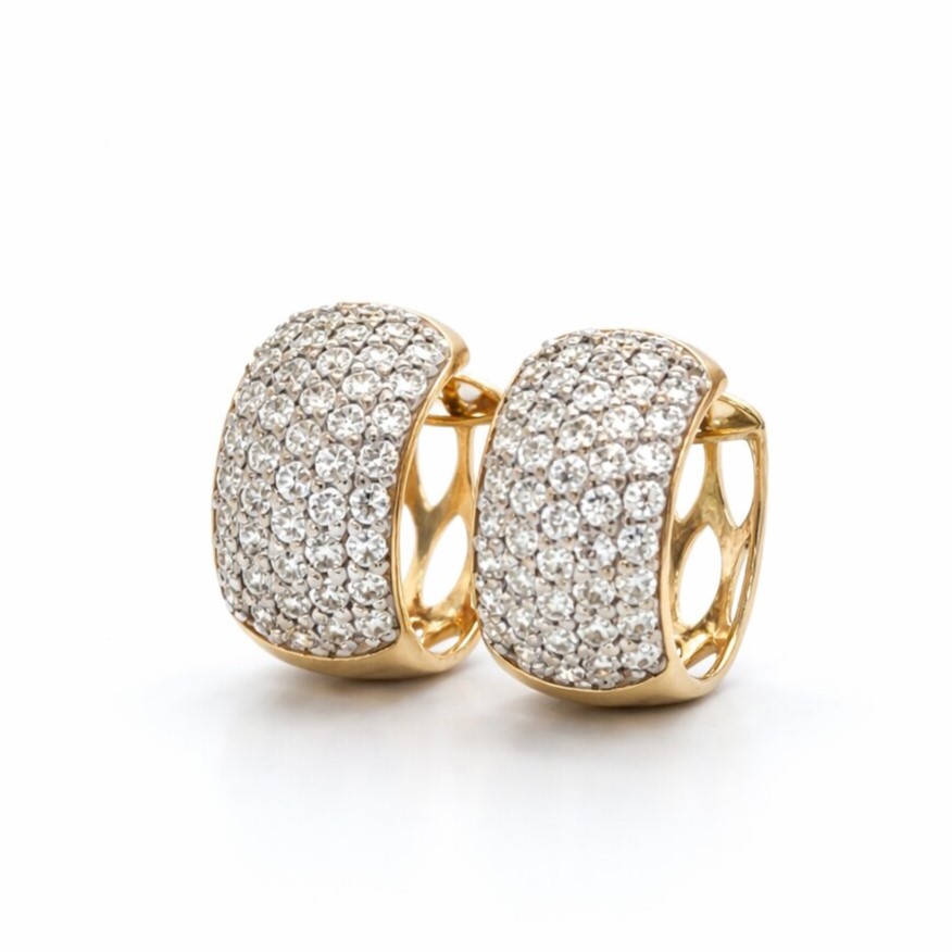 View 14 Kt  Diamond Earrings