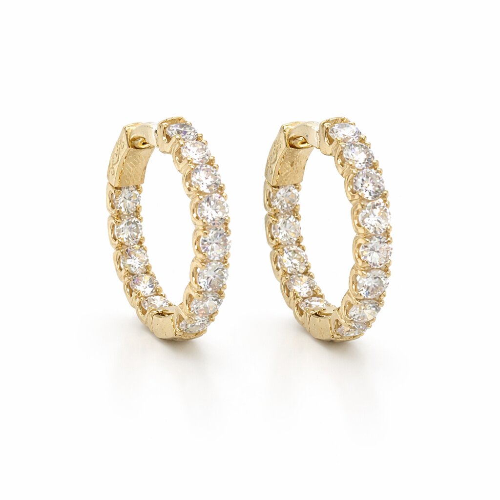 View 14 Kt  Diamond Earrings