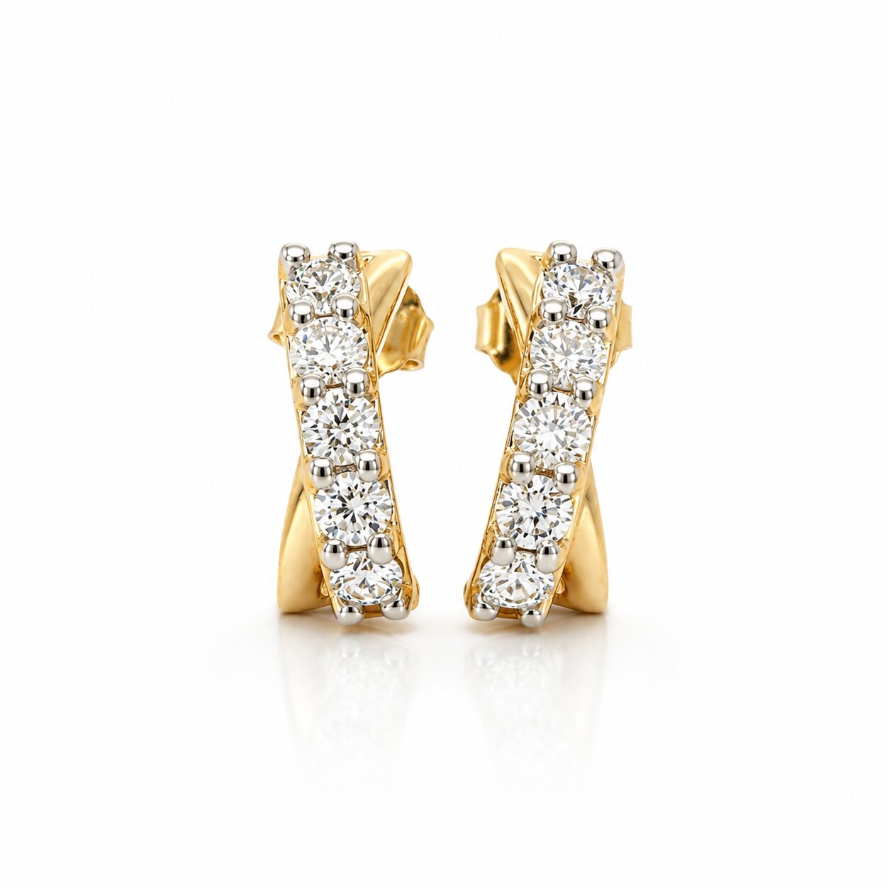 View 14 Kt  Diamond Earrings