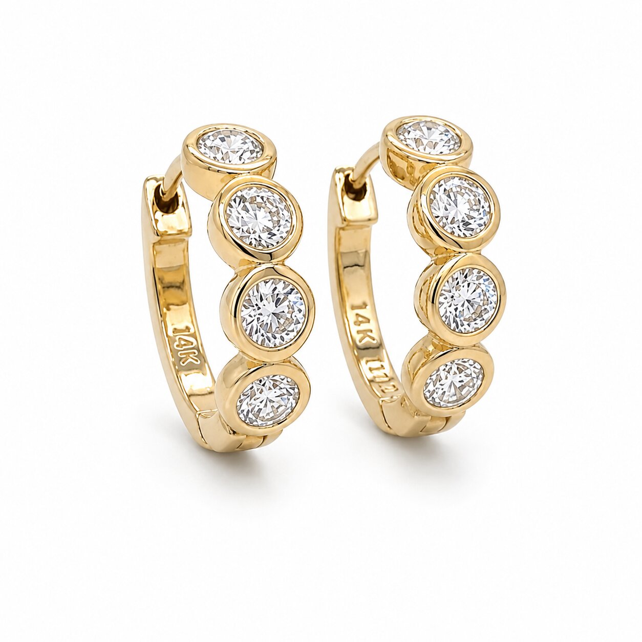 View 14 Kt   Diamond Earrings