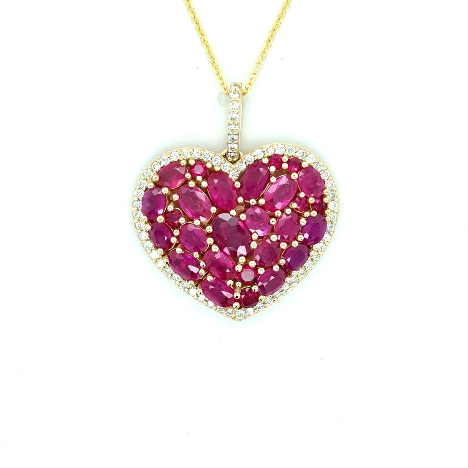 View 14Kt Ruby and Diamond Pendant