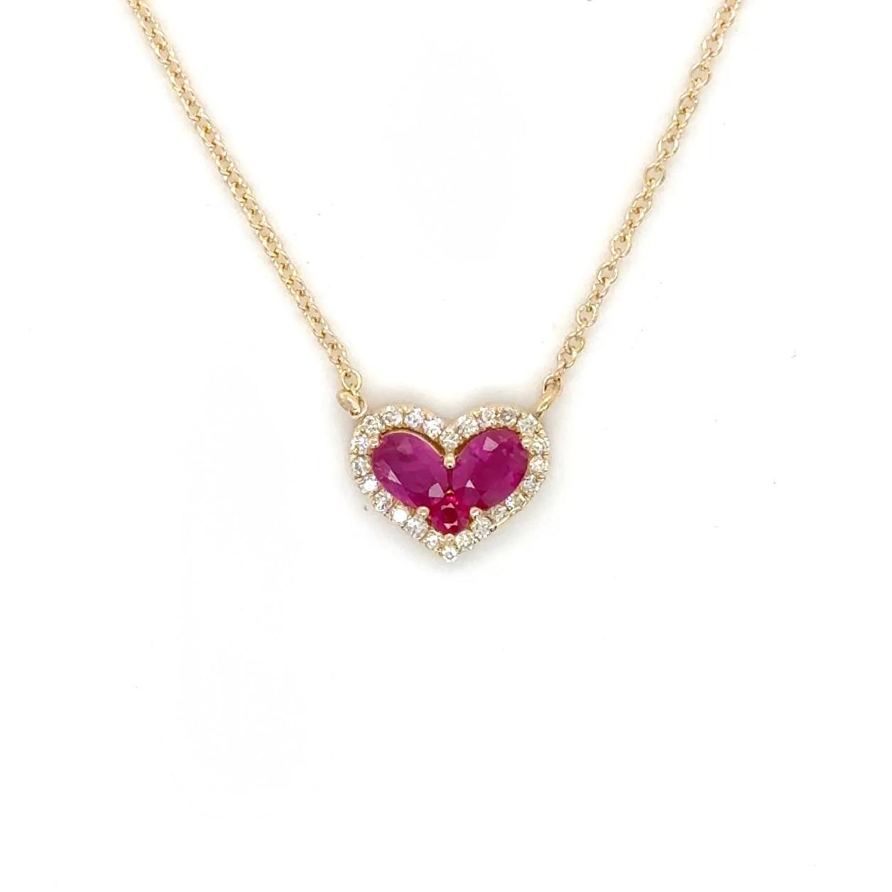 View 14Kt Ruby and Diamond Pendant