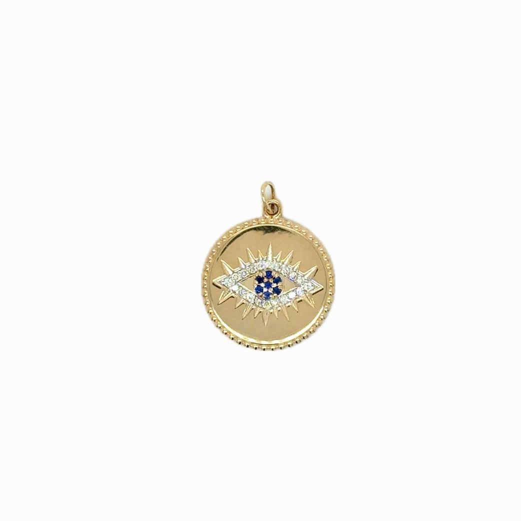 View 14Kt Sapphire and Diamond Pendant
