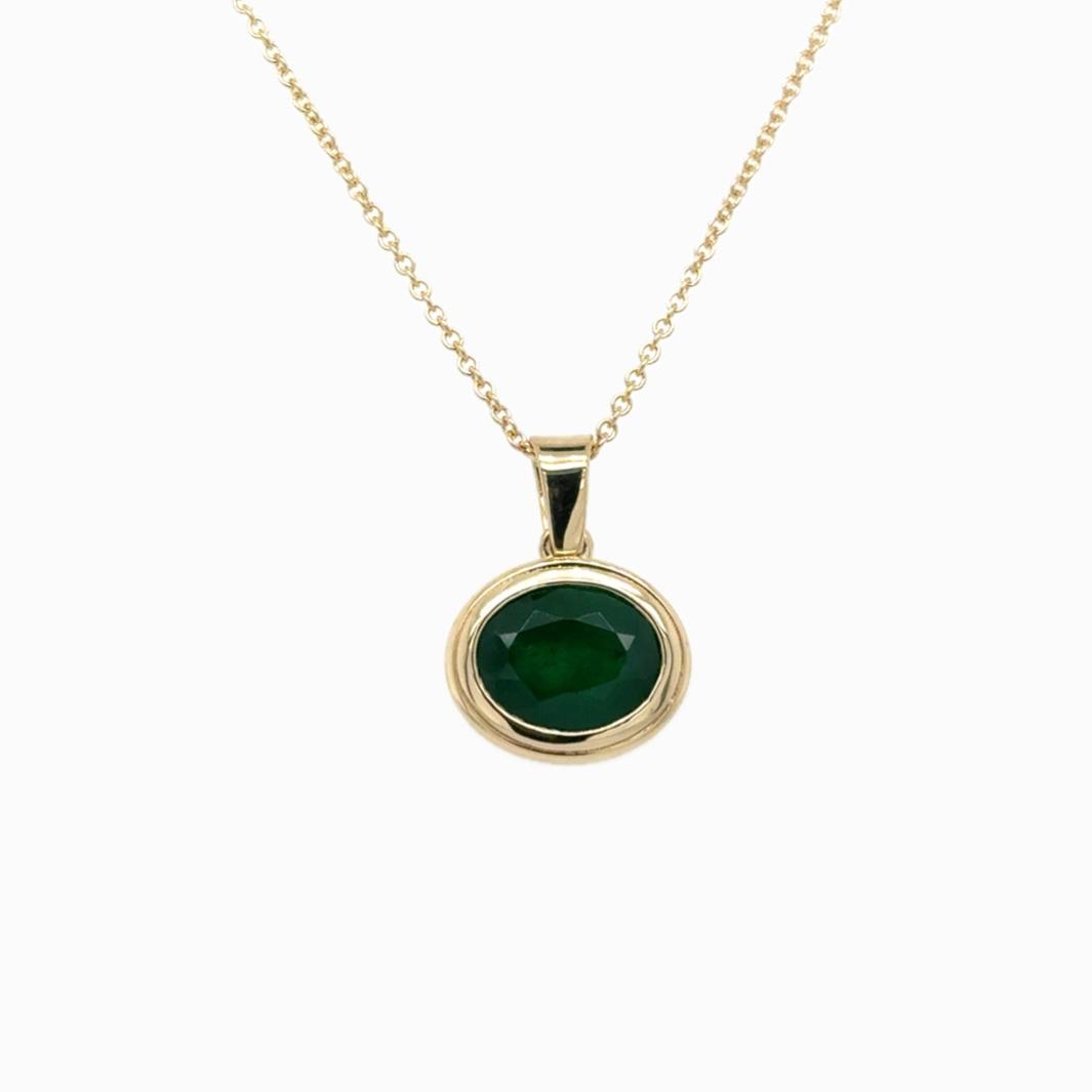 View 14Kt Emerald Pendant