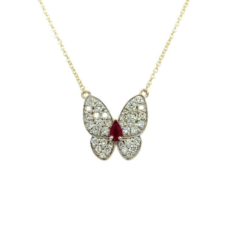View 14Kt Ruby and Diamond Pendant