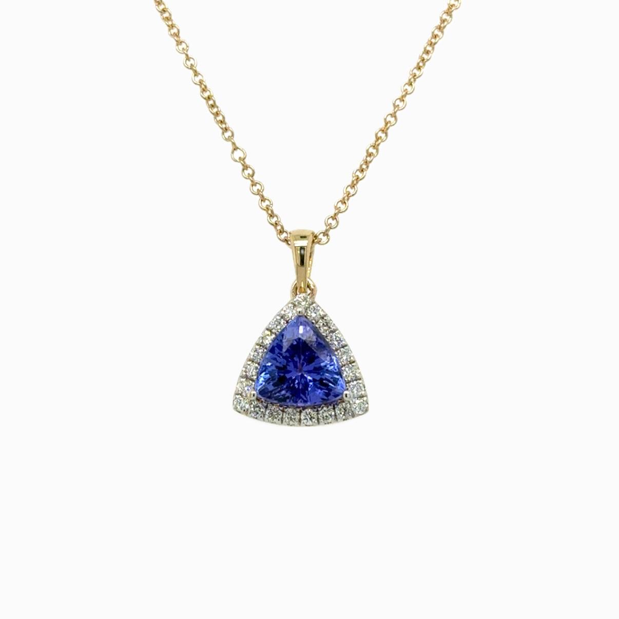 View 14Kt Tanzanite and Diamond Pendant
