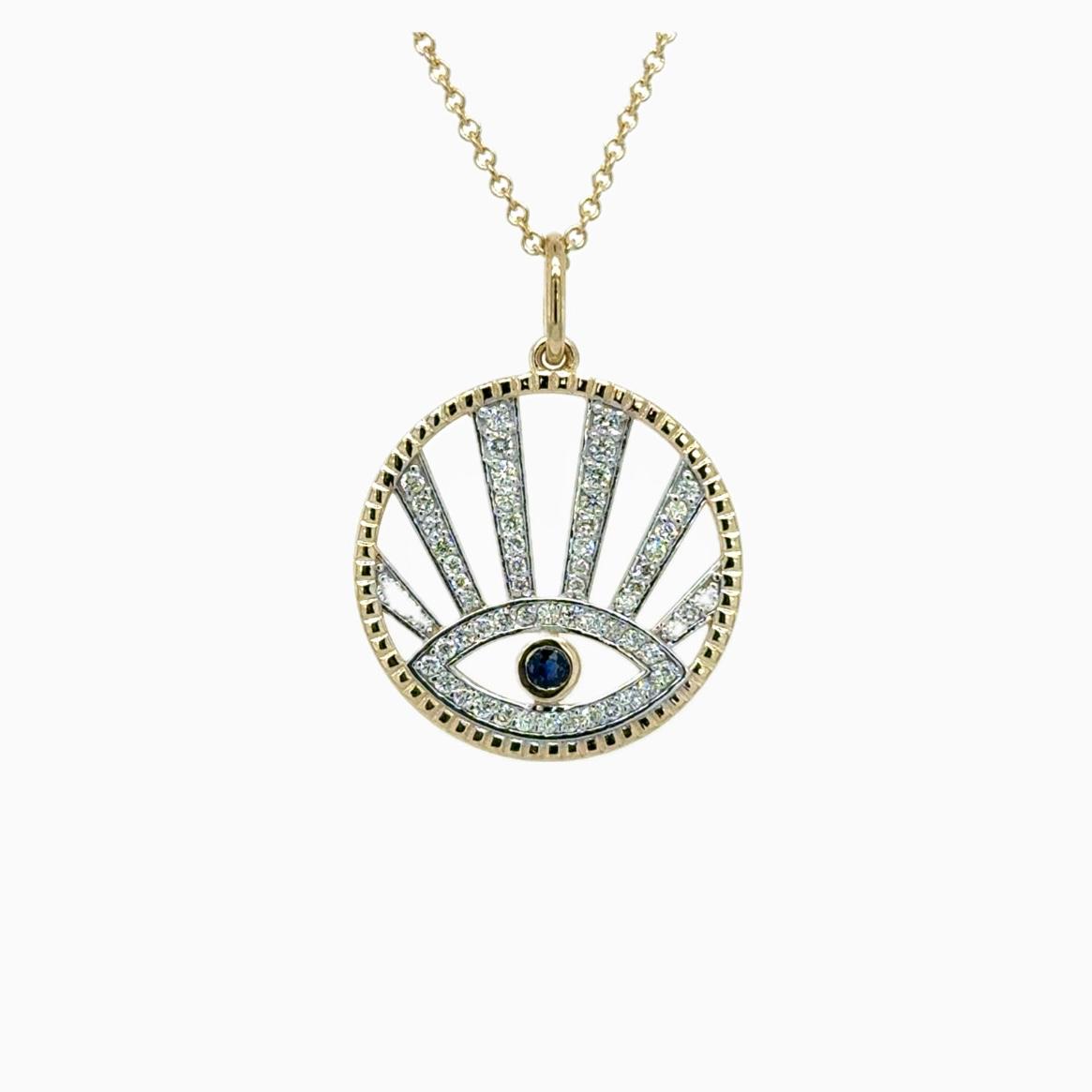 View 14Kt Sapphire and Diamond Pendant