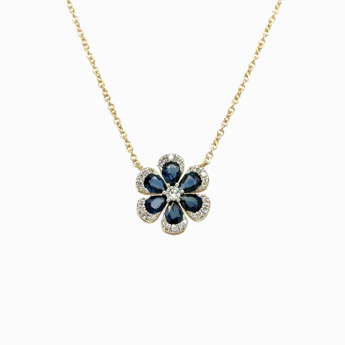 View 14Kt Sapphire and Diamond Pendant