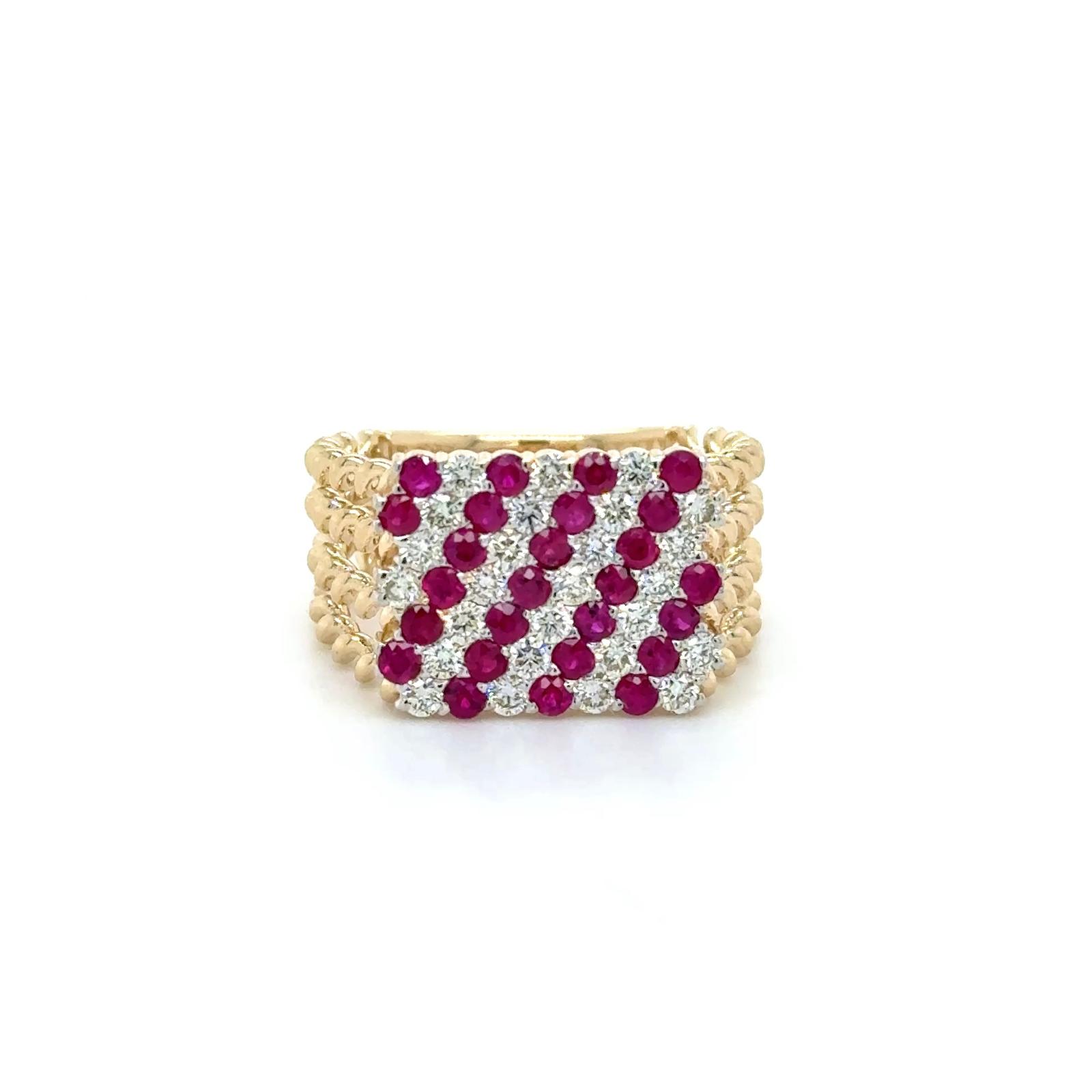 View 14K Ruby and Diamond Ring