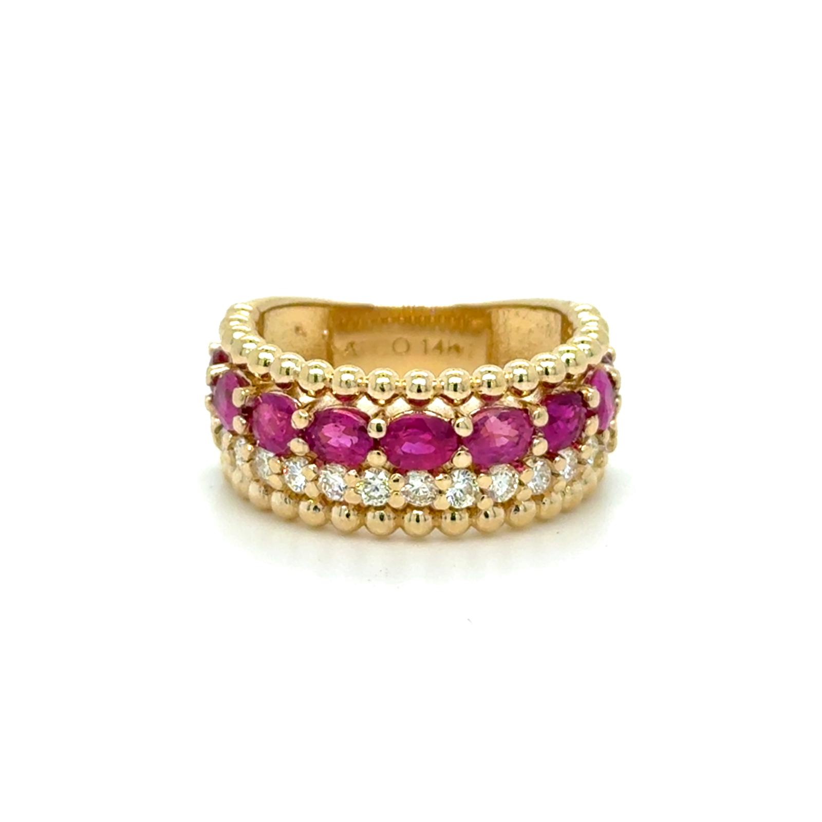 View 14K Ruby and Diamond Ring