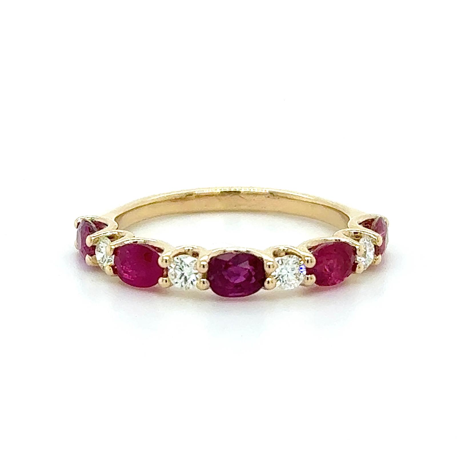 View 14K Ruby and Diamond Ring